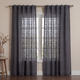 Cotton sheer curtain in Ivory, styled in living room Nightfall