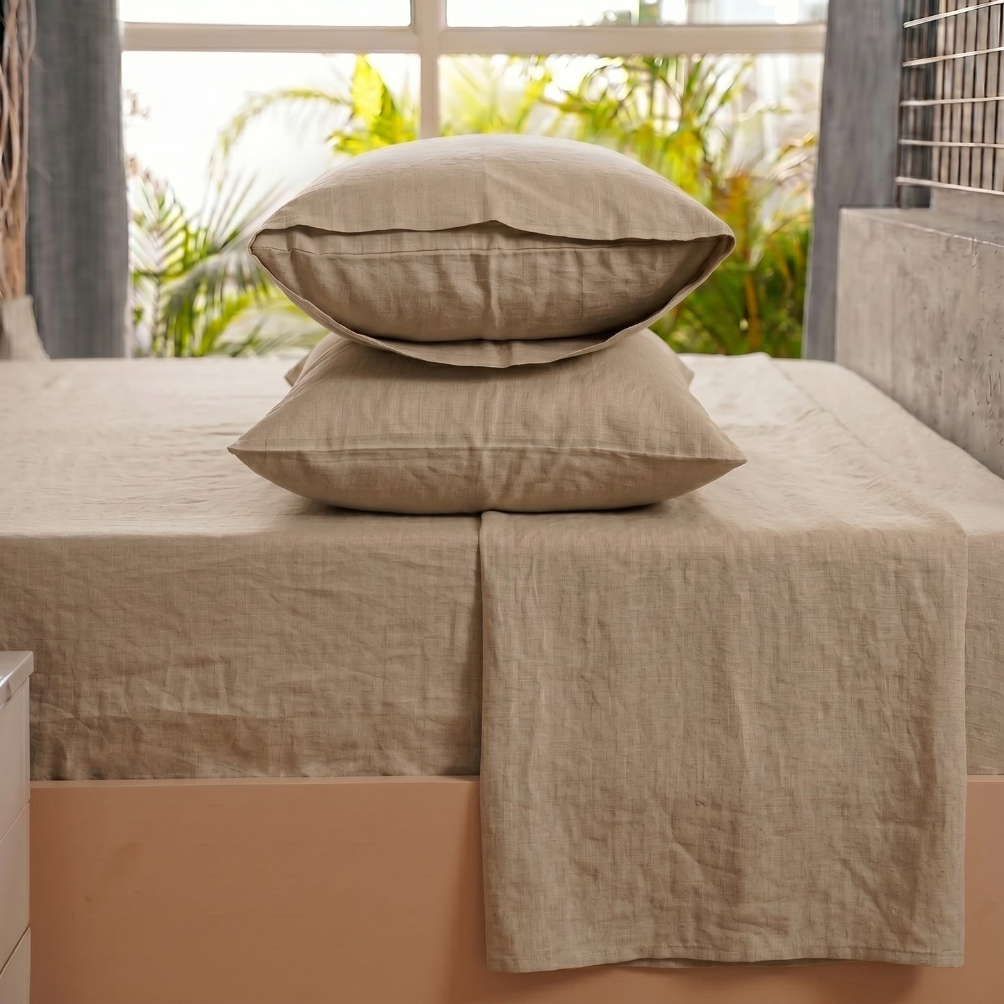 European Linen Flat Sheet set