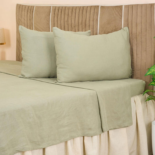 European Linen Flat Sheet set