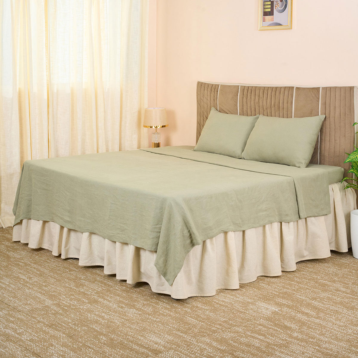 European Linen Flat Sheet set