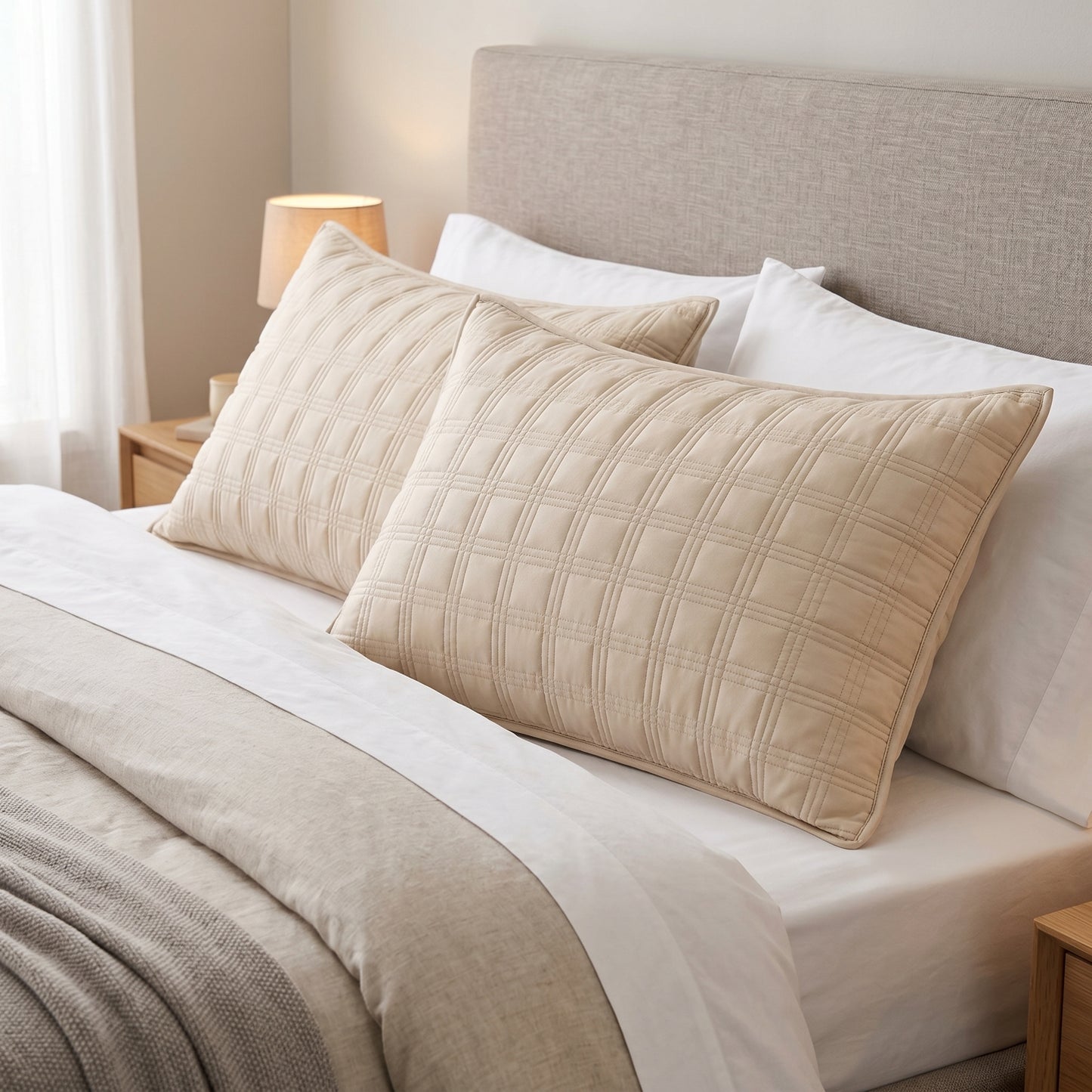 Cotton Heritage Cubic Quilted Shams