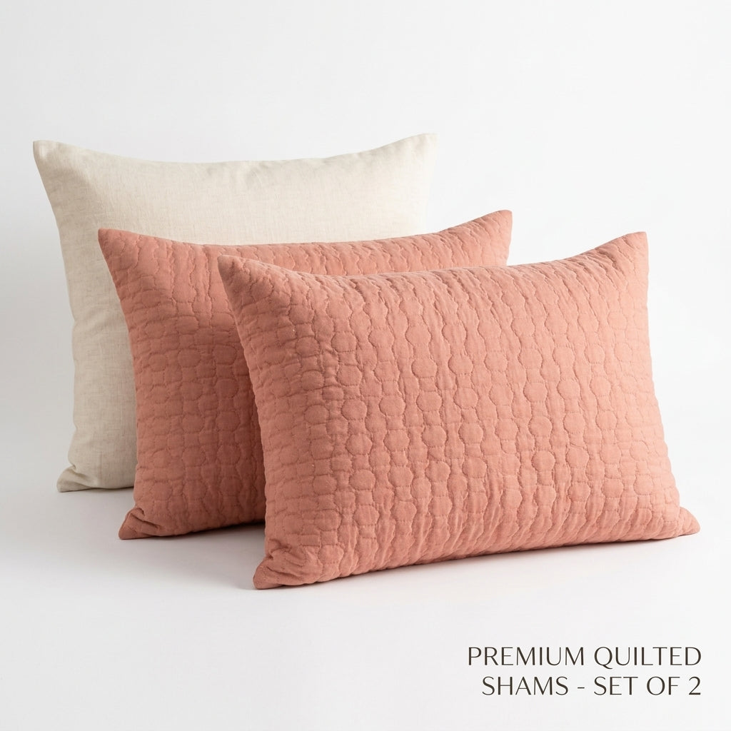 Cotton Pebble Quilted Shams