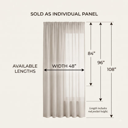 Elysion Pure Cotton Sheer Curtains