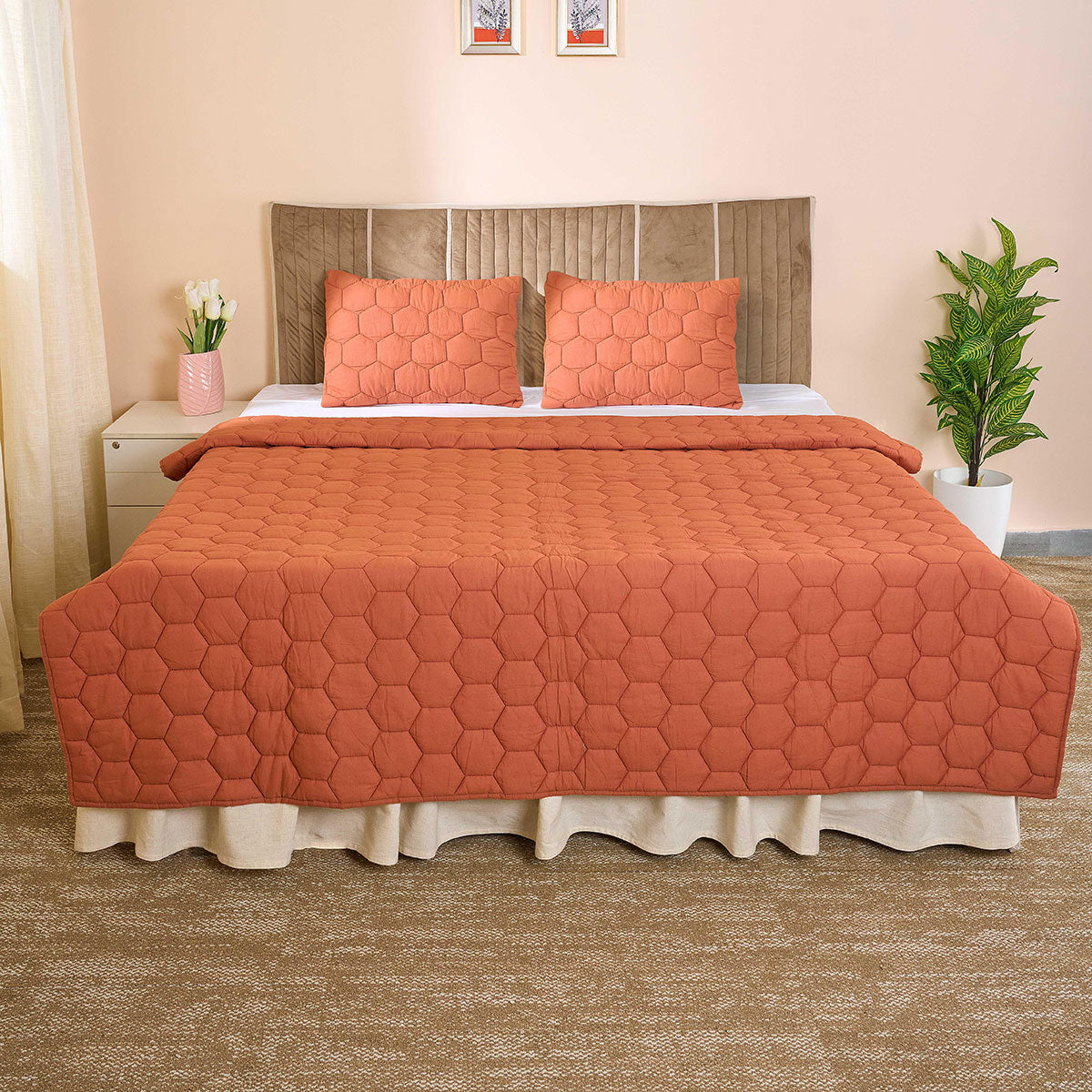 Cotton Honey comb Quilt