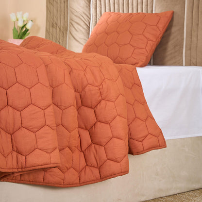 Cotton Honey comb Quilt set