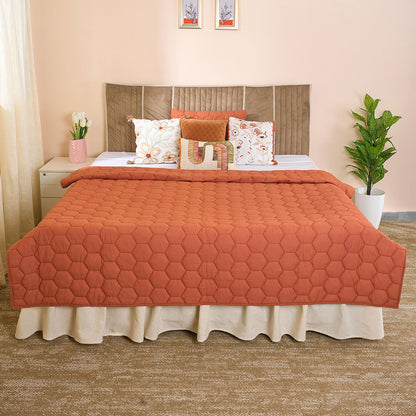Cotton Honey comb Quilt set