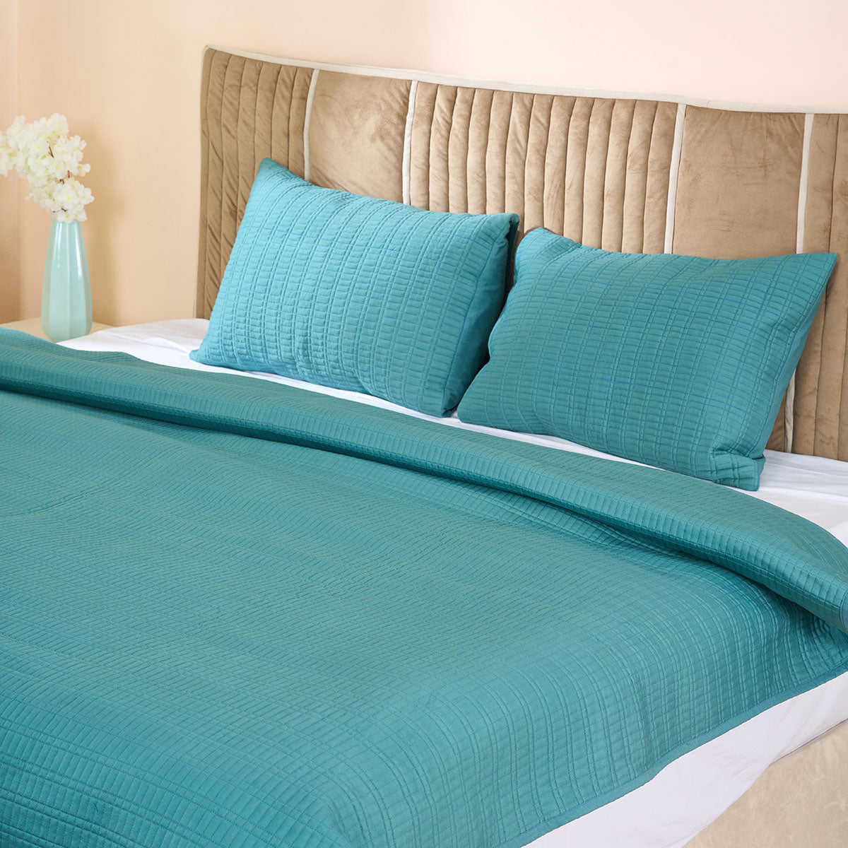 Cotton Brick Quilted Shams