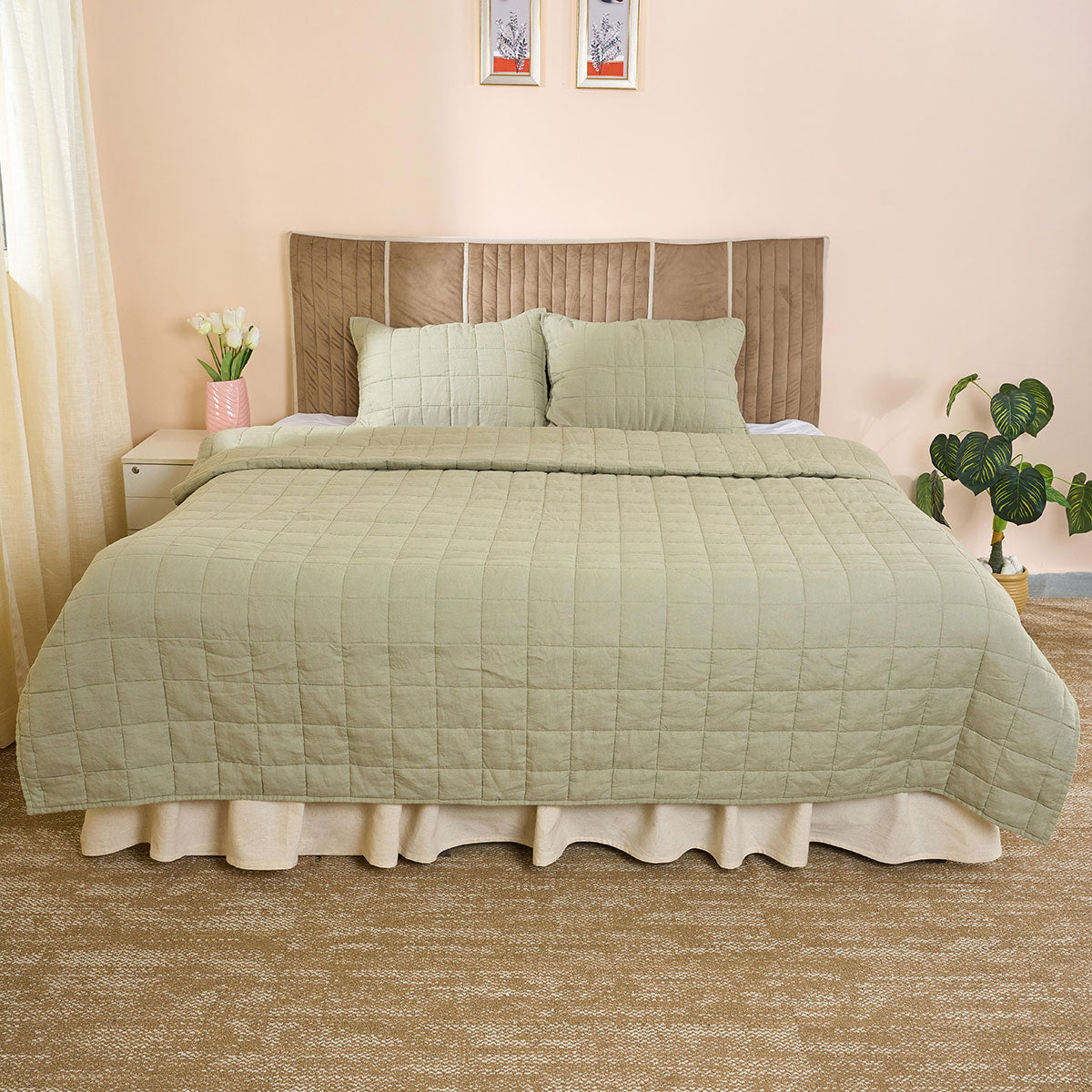 European Linen Grid Quilt