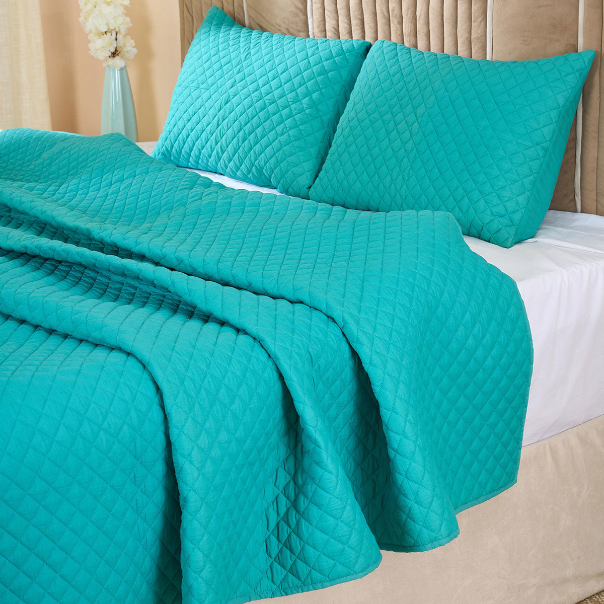 Cotton Diamond Quilted Shams