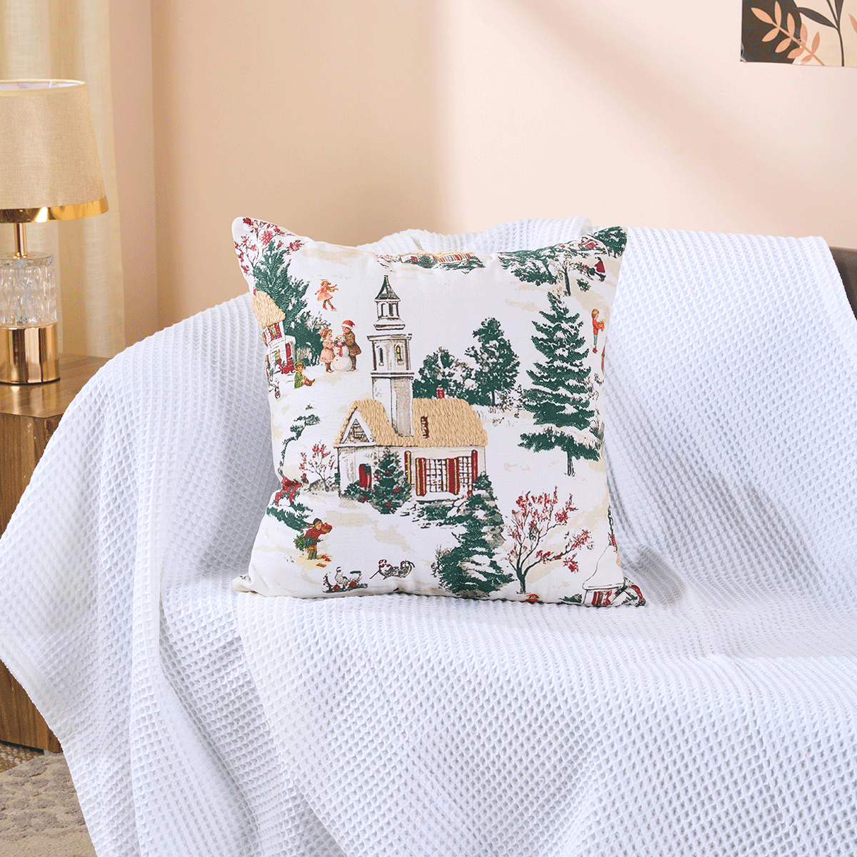 Christmas Winter Village Cushion