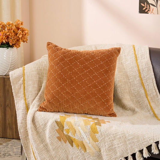 Cushion Cover Diamond Mustard