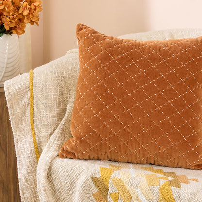 Cushion Cover Diamond Mustard