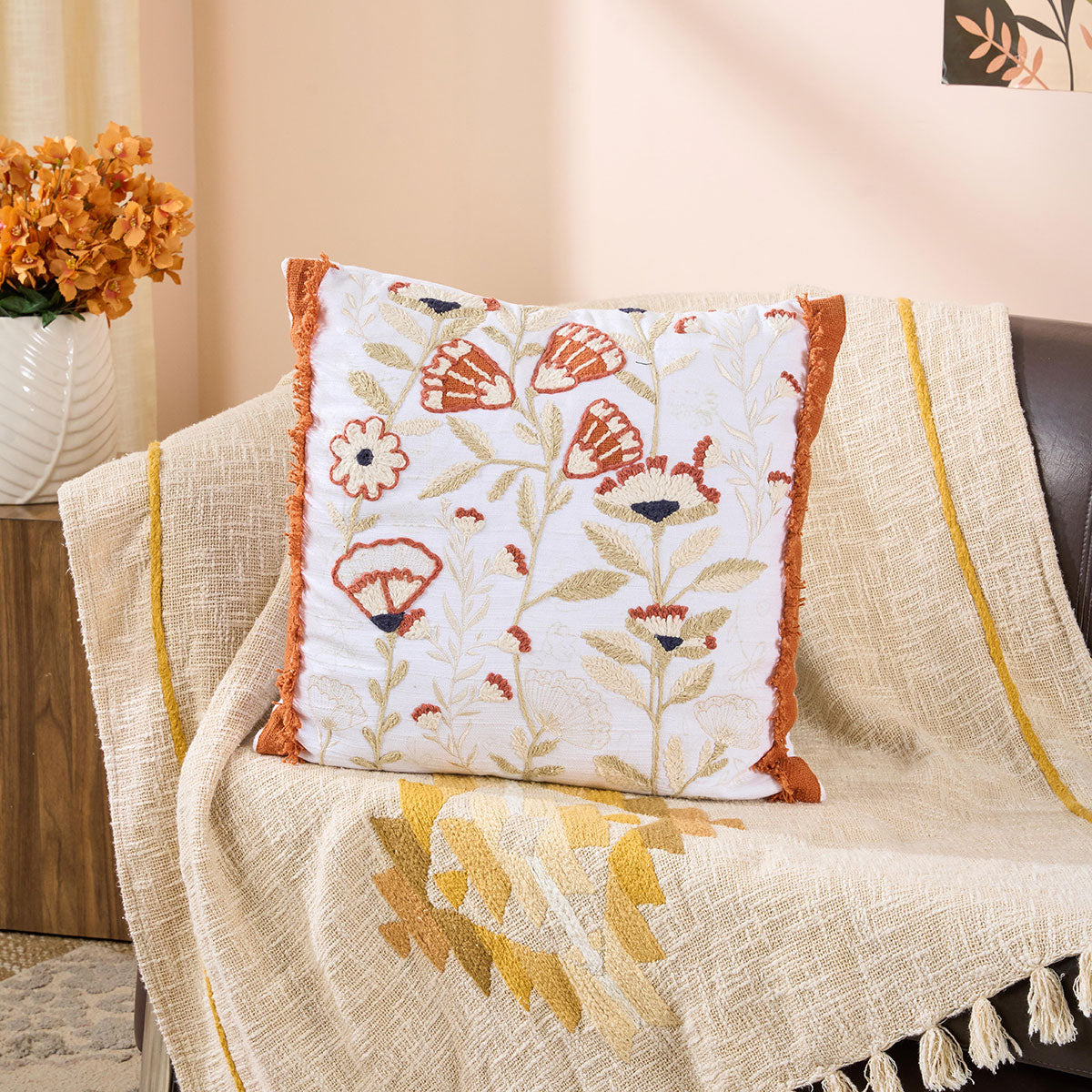 Cushion Cover Tulip Rust