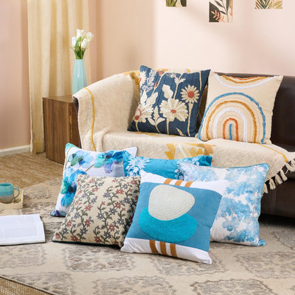 Cushion Cover Jacobean White