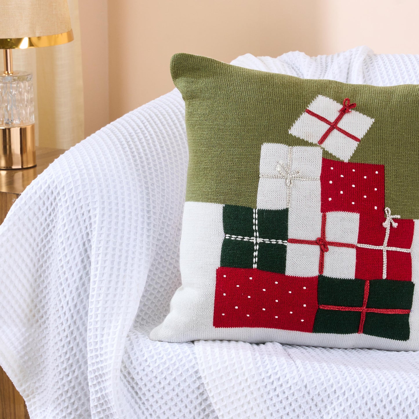 Festive Knit Cushion