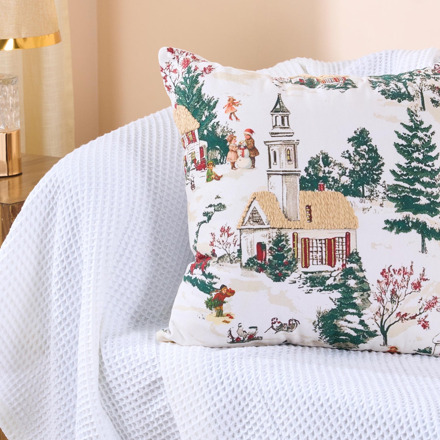Christmas Winter Village Cushion